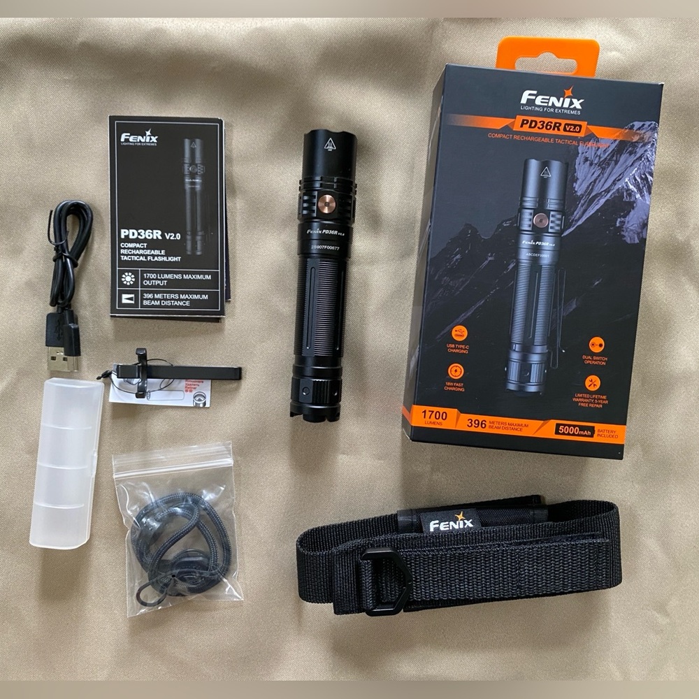 Fenix PD36R V2.0 Rechargeable Flashlight 1700 Lumens